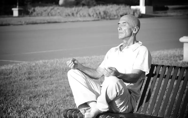 Meditating man